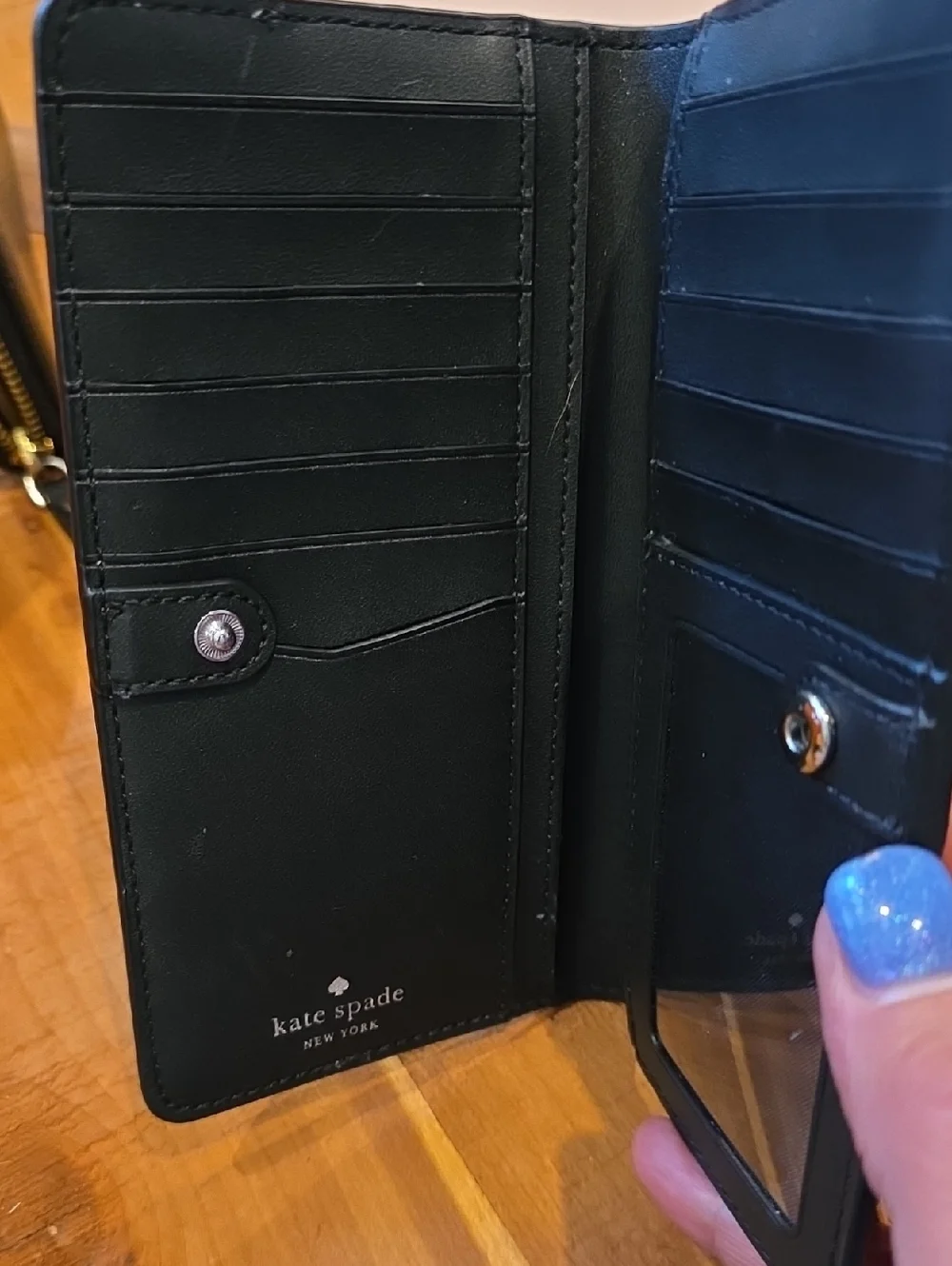Kate Spade, slim color block Card Wallet